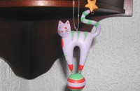Weihnachtszirkus Katze zum aufhängen I